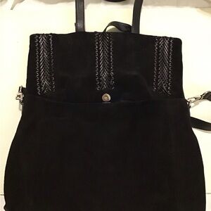 Elegant Black Suede Women's Bag